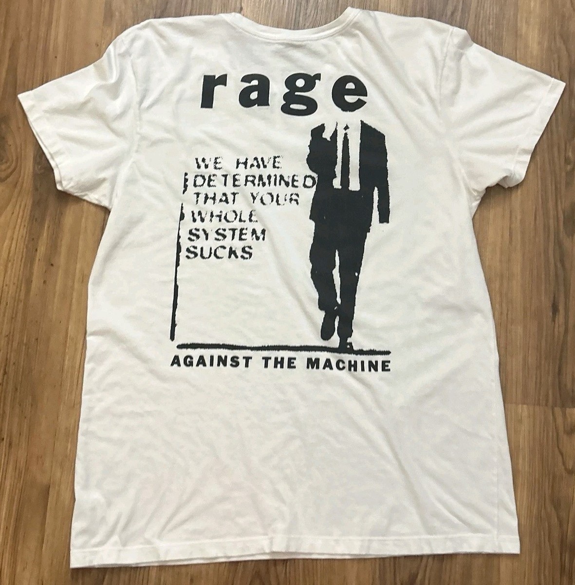 Vintage Rage Against the Machine T Shirt 90s Band size Large Whole