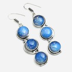 Fire Opal Gemstone Handmade Drop Dangle Earrings Jewelry For Women 2.6" AE-11101