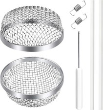 RV Furnace Vent Cover, 2 Pack RV Vent Screen with Insect Net, Installation Tools