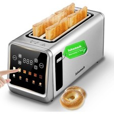 Touch Screen Toaster 4 Slice, Smart Digital Toasters with LED Display