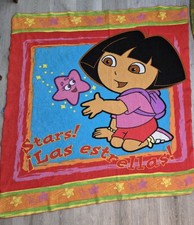 Vintage Dora the Explorer Plush Fleece Throw Blanket 52 X 50 Read
