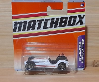 MATCHBOX 2009 #3/75 ´09 CATERHAM SUPERLIGHT R500 in Weiss OVP! 1:64 MATTEL Inc.