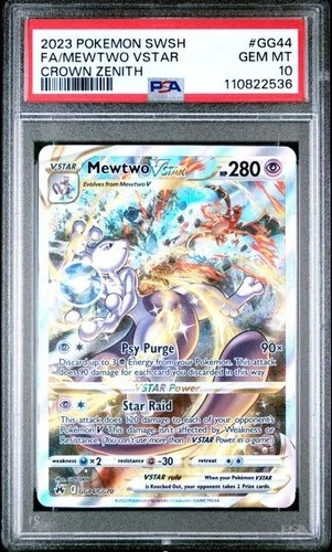 2023 Pokemon Mewtwo VSTAR GG44/GG70 Crown Zenith PSA 10 Gem Mint
