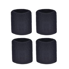 2 Pair Wrist Sweatbands for Kid Sports Wristbands, 2.36x2.36inch Black
