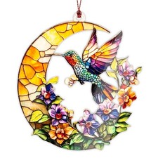 Hummingbird Christmas Ornaments 2025, Moon Ornament Decor, Hummingbird Gifts ...