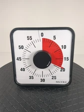 Secura 60-Minute Visual Countdown Timer, 7.5-Inch Oversize Classroom Visual Time