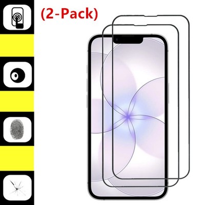 2Pack Premium Fullcover Tempered Glass Screen Protector For Apple iPhone 17e