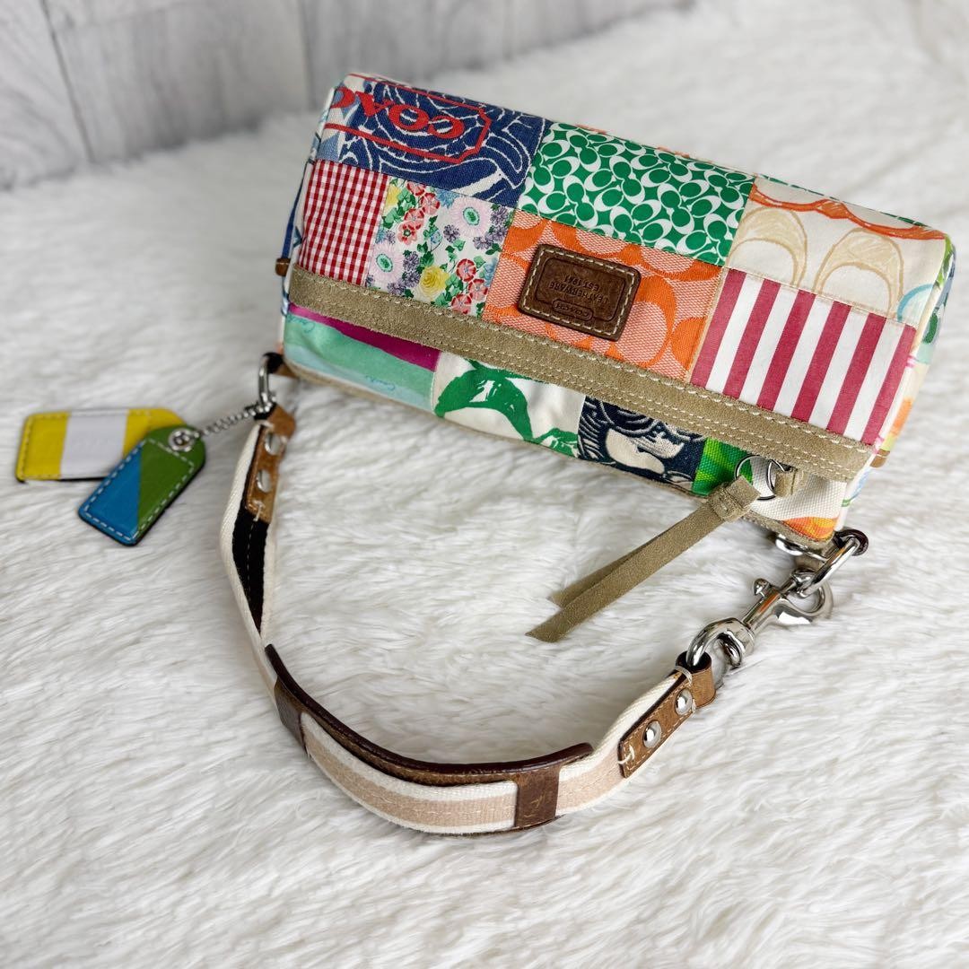 COACH Multicolor Signature Patchwork Shoulder Bag… - image 4
