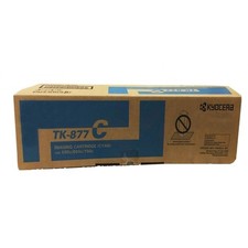 Original Kyocera TK-877C Cyan Toner. New Sealed Toner, We Ship Fast!