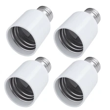4 Pack Medium Base E26 to E39 Mogul Socket Adapter Standard E26 Screw to E39 Lam