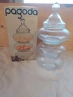 Vtg Anchor Hocking 3 Tier PAGODA Candy Jar, Stacking Candy Dishes w/ Lid