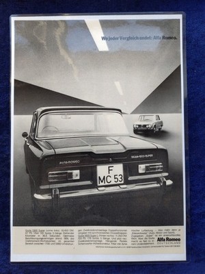 1971 Alfa Romeo Giulia 1300 Super Original Advertising Laminated