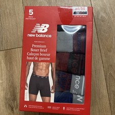 New Balance 5 Pack Performance Premium 5  Boxer Briefs Underwear Medium 32-34 