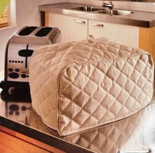 Lakeland 2 Slice Toaster Appliance Cover Cotton Beige White Dot  21 X 33 X 20cm