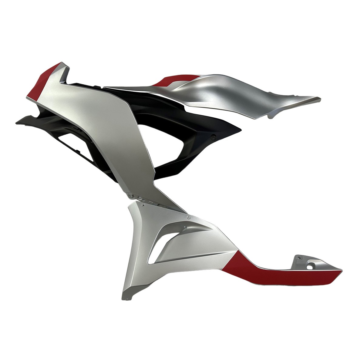 Matte Silver Red ABS Fairings for Kawasaki 2024 2025 ZX6R 24 25