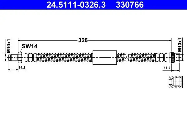 Flessibile del freno ATE 24.5111-0326.3 - Immagine 2