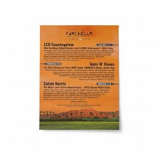 2016 Coachella Lineup Poster  – LCD Soundsystem / Guns N’ Roses / Calvin Harris