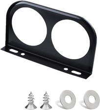 Universal Car Black Dual Gauge Mount Bracket Pod, 2-1/16" 52mm Gauge 2Mount