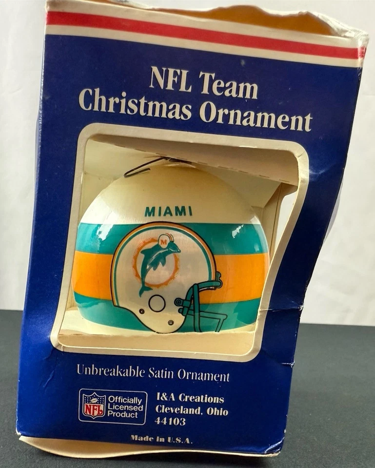 Adorno vintage del equipo de los Miami Dolphins NFL años 80 - Hecho en EE. UU. Foto 3 de 4