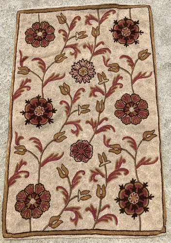 Vintage Beautiful Artisan Made Hand Woven Floral Kilim Rug Carpet 80x50 cm