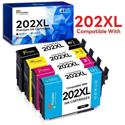 4x Compatible With 202XL Ink Cartridges for Epson Expression XP-5100 WF-2860