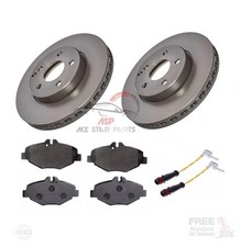 FOR MERCEDES W211 (2003-2010) E200 E220 CDI FRONT BRAKE DISCS & PADS SENSORS NEW