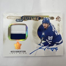 2020-21 Upper Deck SP Authentic - Nick Robertson Future Watch Auto Patch 87/100