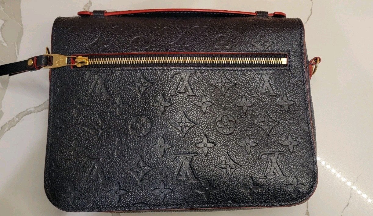Auth Louis Vuitton Pochette Metis 2 Way Red Blue Monogram Empreinte Shoulder Bag image 4