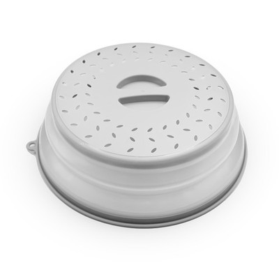 Microwave Splatter Cover 10.5  - Foldable Silicone for Grey 