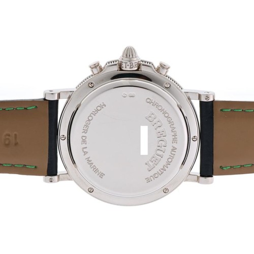 BREGUET Marine Chronograph 3460BB Automatic Cal.576 Silver Dial White Gold Uomo - Foto 7 di 8