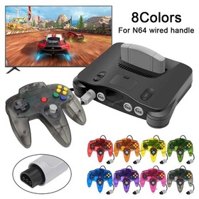 Wired Controller for Nintendo 64 N64 Clear Transparent Retro Gamepad Joystick
