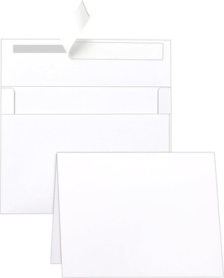 20 Pack 5x7 Blank Greeting Cards w/ Envelopes Heavyweight Printable White A7