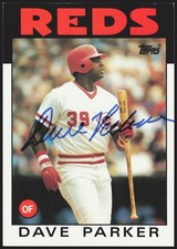 1986 Topps Super #41 Dave Parker In Person Autograph, 5X7