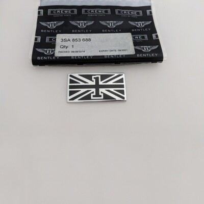 Bentley 6.0T W12 First Edition GT Britain Flag Badge RH#LH SET