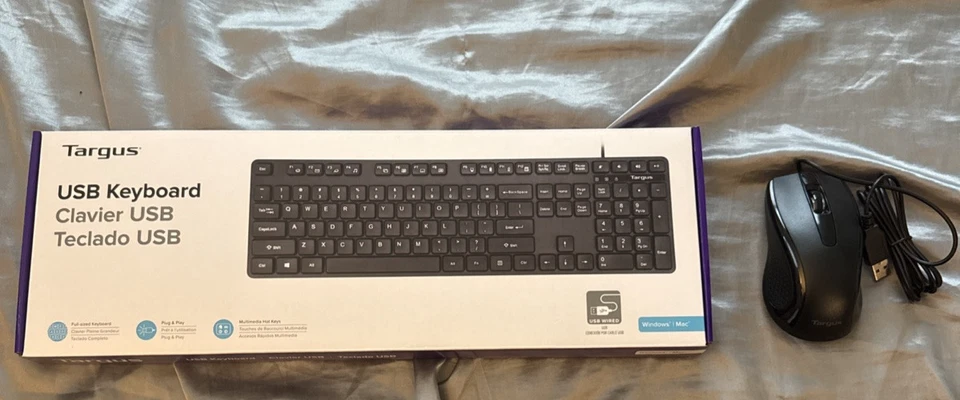 Never Used Targus Corporate USB Keyboard and Mouse BUS0067 Black - Image 4 of 4