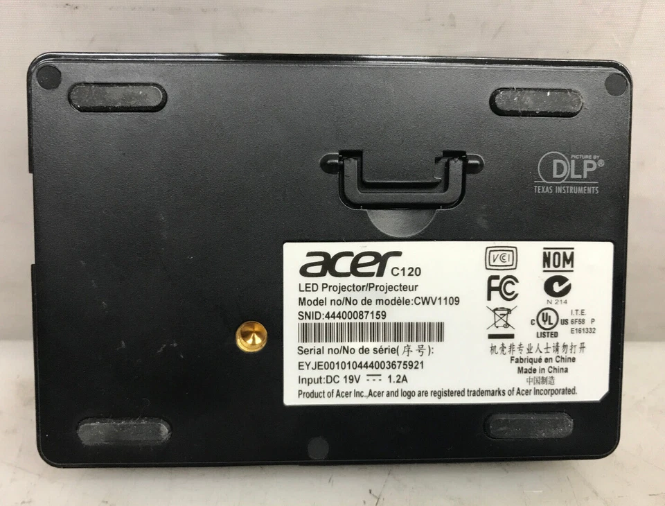 Acer Mini C120 LED WVGA Projector CWV1109 - Image 3 of 3