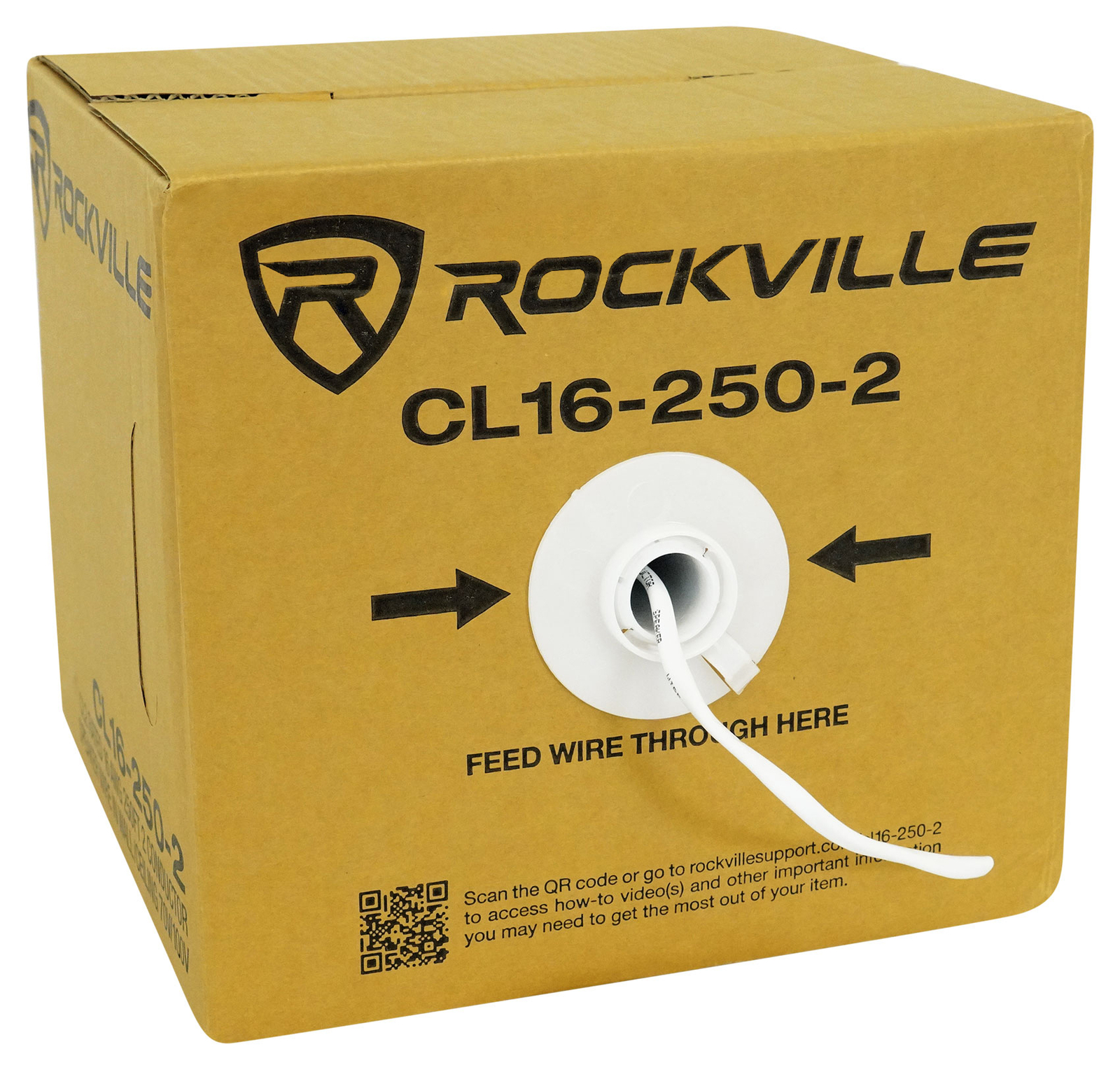 Rockville CL16-250-2 CL2 Номинальный провод динамика 16 AWG 250 В стене Потолке 70 В 100 В 13190₽