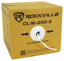 Rockville CL16-250-2 CL2 Rated 16 AWG 250' Speaker Wire In Wall Ceiling 70V 100V