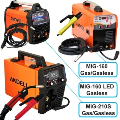 ANDELI MIG Welder Inverter Synergic 160A 210A Lift-TIG Stick DC Welding Machines