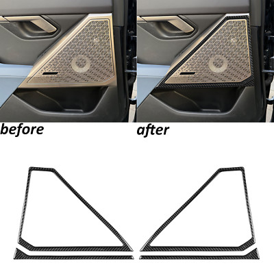8xReal Carbon Fiber Rear Door Speaker Panel Trim For BMW 5 Series i5 G60 G68 24+
