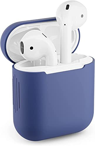 Cover per Apple Airpods 1 Silicone Case Airpod Cover su misura (Blu) (E8f)