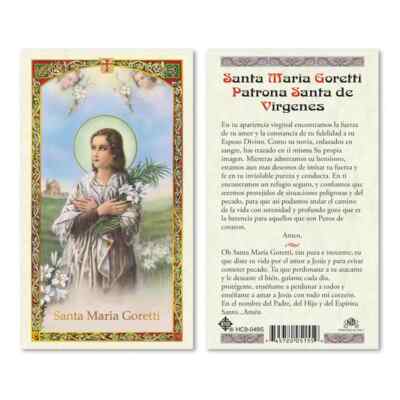 ST Maria Goretti Laminated Prayer Cards 2-Sided Holy Cards,25Pcs