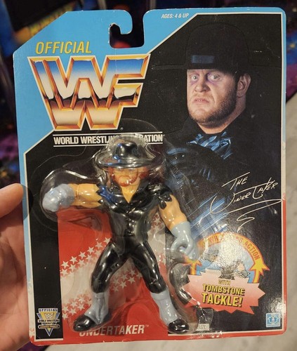1992 WWF HASBRO UNDERTAKER MOC SERIES 4 WWE AEW WC...