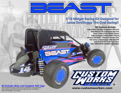 Custom Works BEAST Midget Kit Dirt Oval Car [0650]