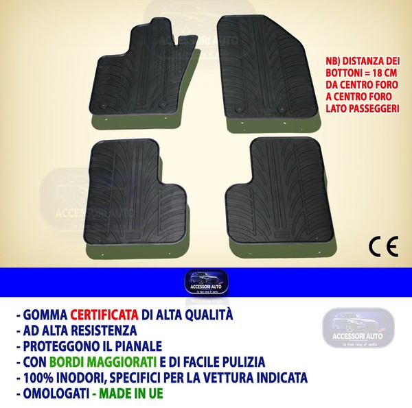 Matten Teppiche FüR Renegade 2014 Auto Gummi Set 4 Anti-Rutsch Set-image
