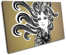 Girl Hair Modern Contemporary Fashion SINGLE CANVAS WALL ART Picture Print