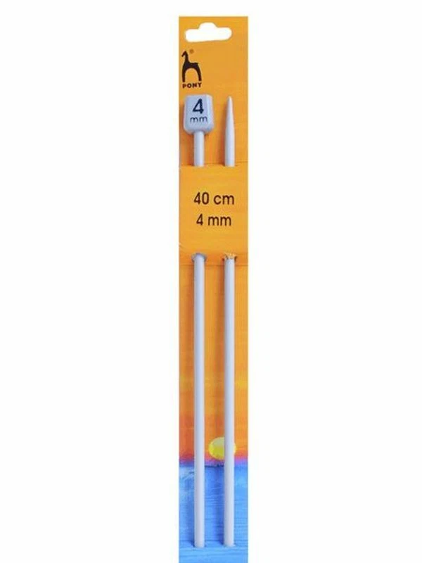Pony Single Ended Pointed Knitting Needles 16" Metal Plastic 40cm
