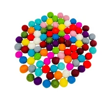 200 Pcs Mixed Colors Natural Felt Balls. 100% Wool Handcrafted 2.0 cm Wholesale