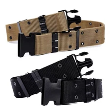 Military Tactical Belt Adjustable Security Guard Working Utility Nylon Waistband
