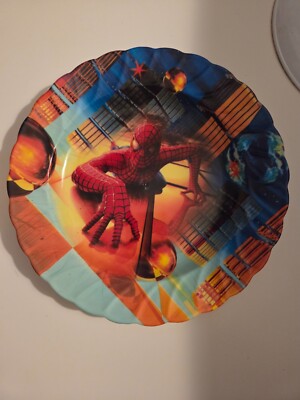 Spider-man Movie Children's plastic Plate dish 2002 Marvel